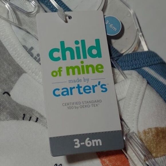Carters Boys NEW w/Tags "Child of Mine" 2 piece Onesies - sz. 3-6 months - Picture 5 of 5